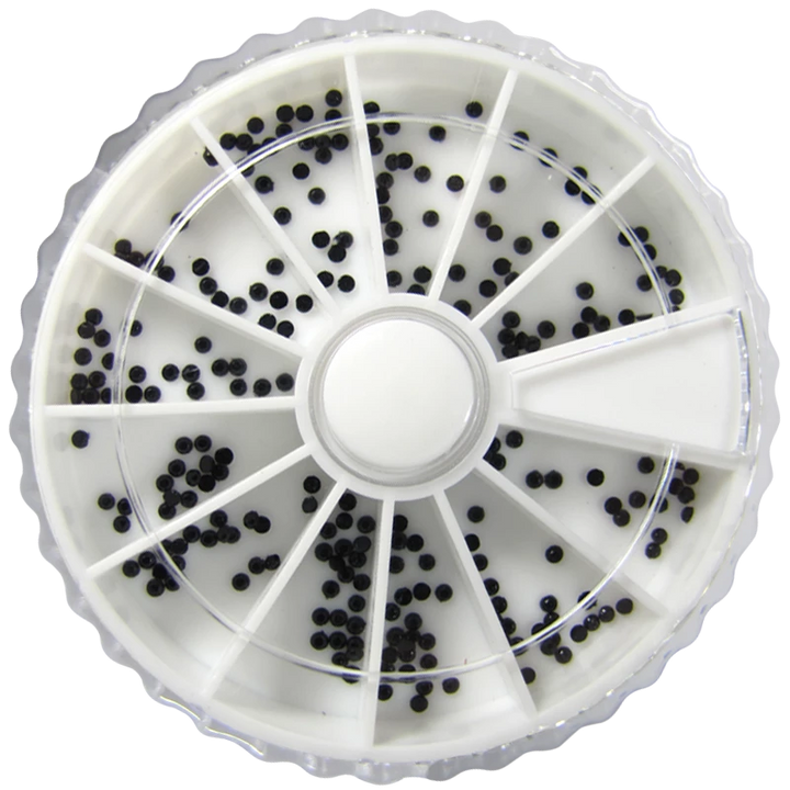 Rhinestone Wheel - Round Shaped - Black Color 1.5w