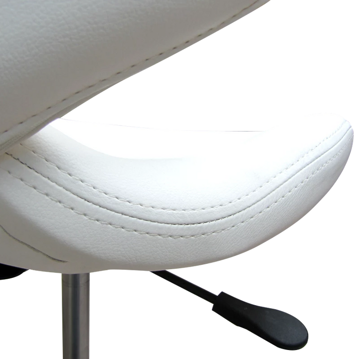 Pedicure and Manicure Chair with Low Backrest - White