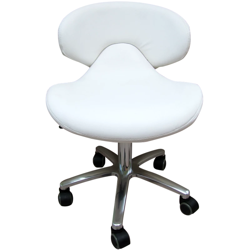 Chaise Pédicure Manucure Dossier Bas Blanc