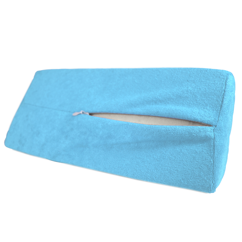 Coussin avec fermeture éclair bleu bébé