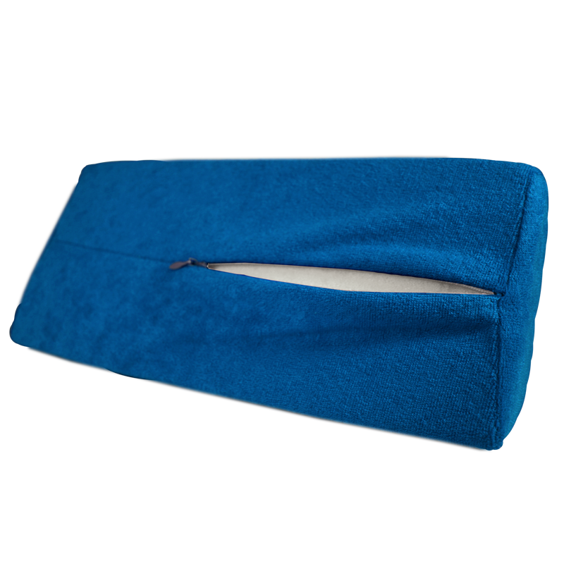 Coussin de Travail Coussiné Bleu Royal avec Fermeture Éclair