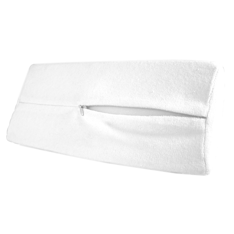 Coussin avec fermeture éclaire blanc neige 
