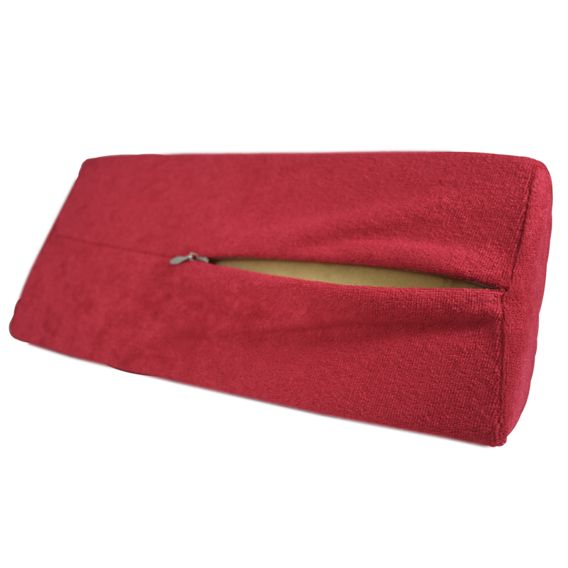 Coussin de Travail Coussiné Rouge avec Fermeture Éclair