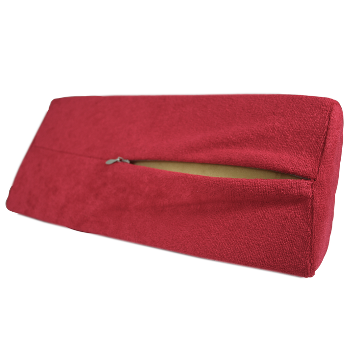 Padded Manicure Armrest with Zipper - Red
