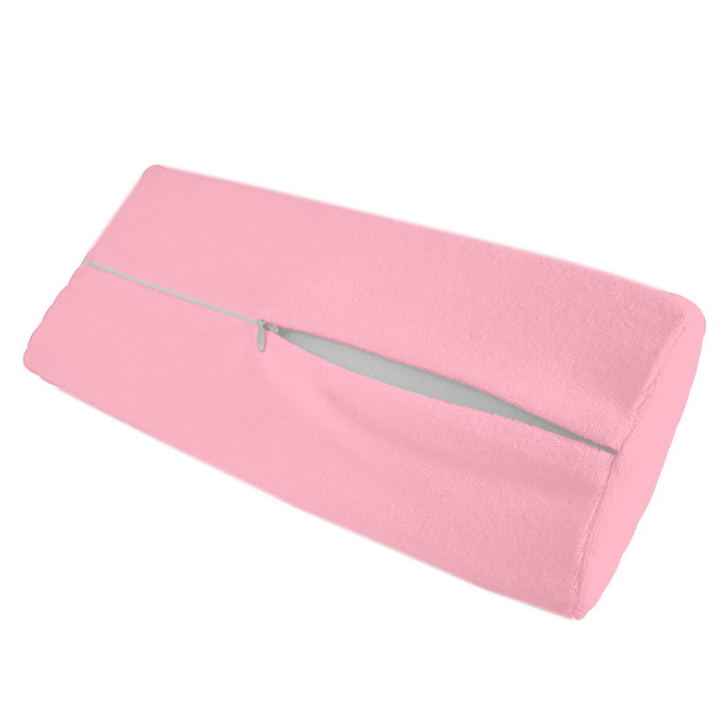 Padded Manicure Armrest with Zipper - Light Pink