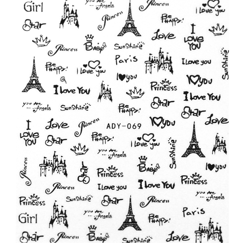 sticker Paris ADY-069 Noir I love You Tour Eiffel