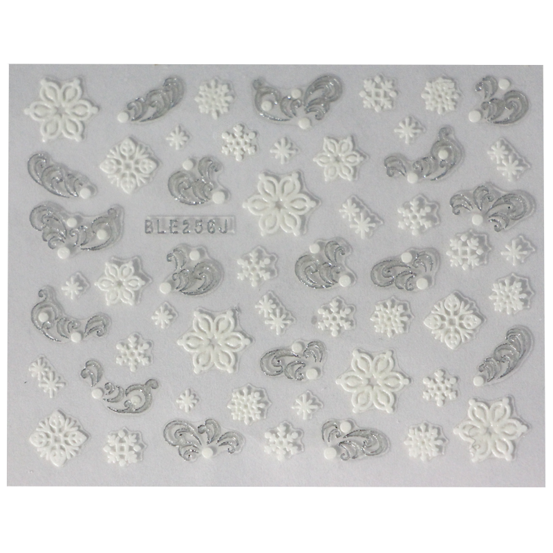 3D Nail Sticker Flowers and Snowflakes BLE256J