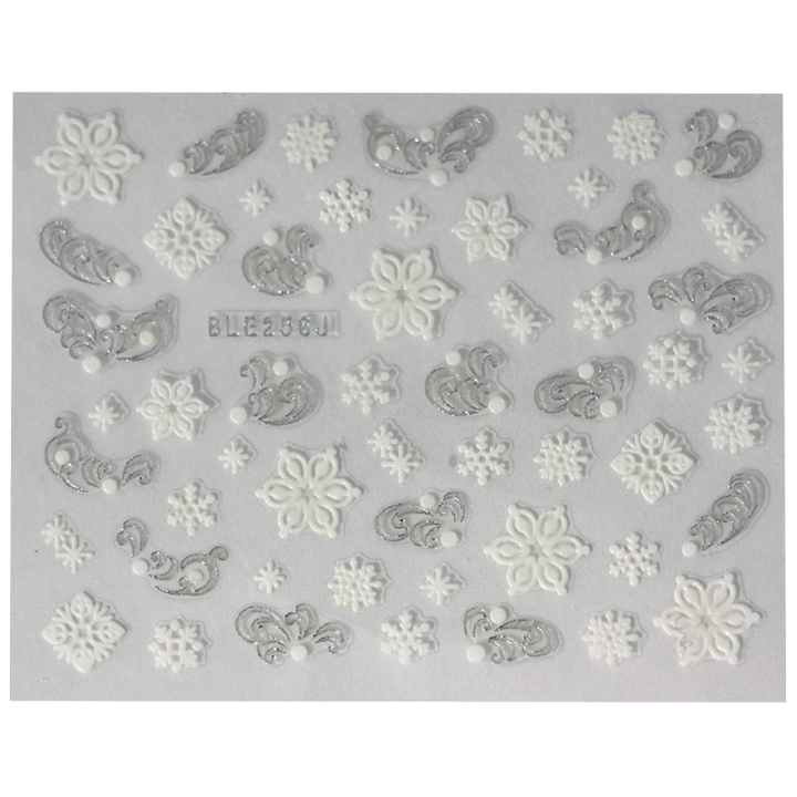 3D Nail Sticker Flowers and Snowflakes BLE256J