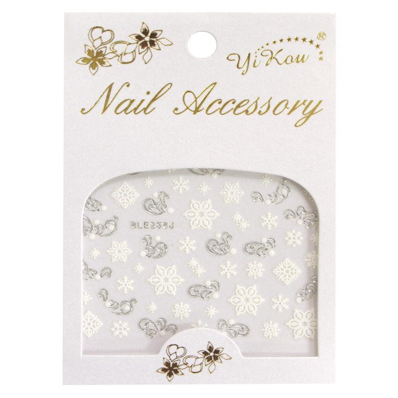 3D Nail Sticker Flowers and Snowflakes BLE256J