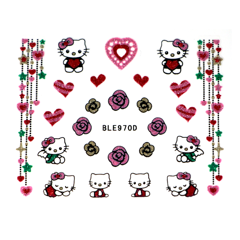 Décalques 3-D modèle Hello Kitty BLE970D - gros plan