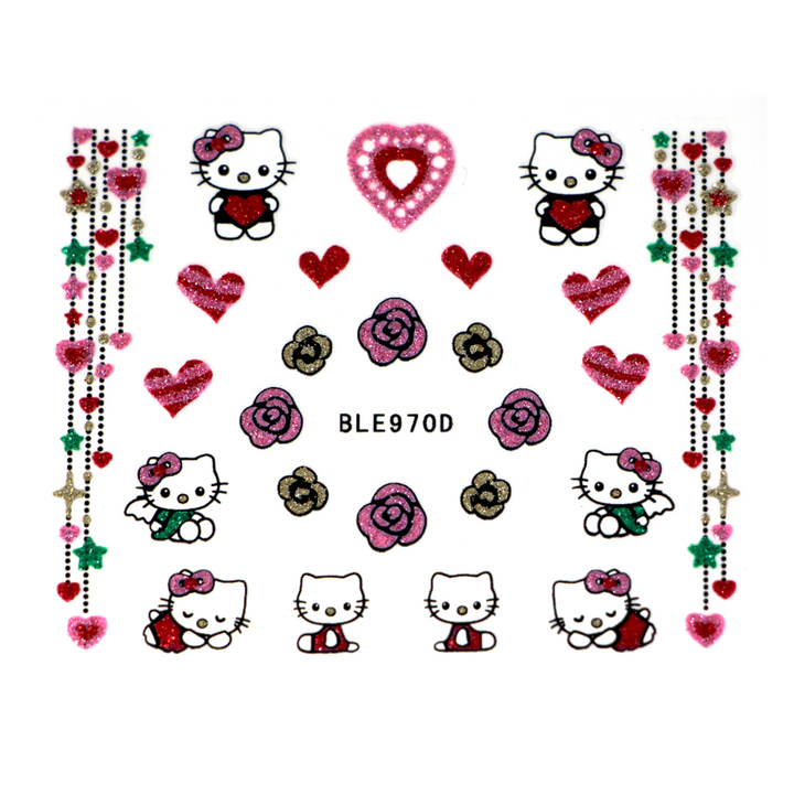 Décalques 3-D modèle Hello Kitty BLE970D - gros plan
