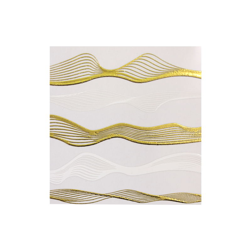 Décalques 3-D modèle Vague/Ligne BP249 Or