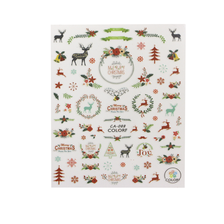 Décalques 3-D modèle Noël/Renne/Flocon 