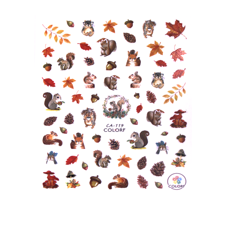 3D Nail Sticker Squirrel CA-119