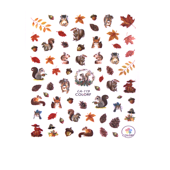 3D Nail Sticker Squirrel CA-119