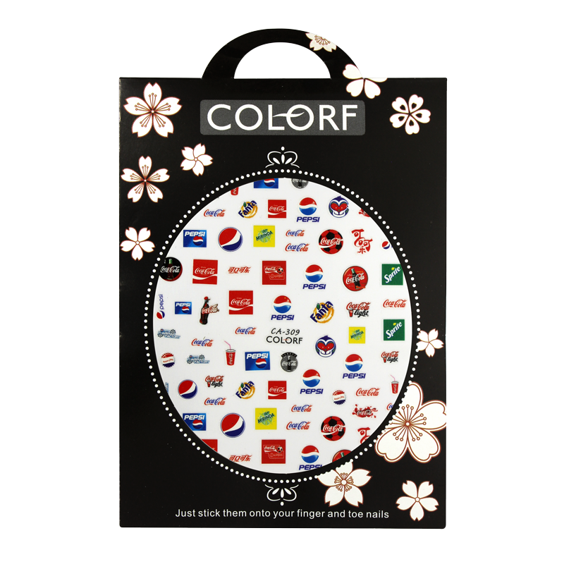 3D Nail Sticker Soda Coca Cola Pepsi Sprite CA-309