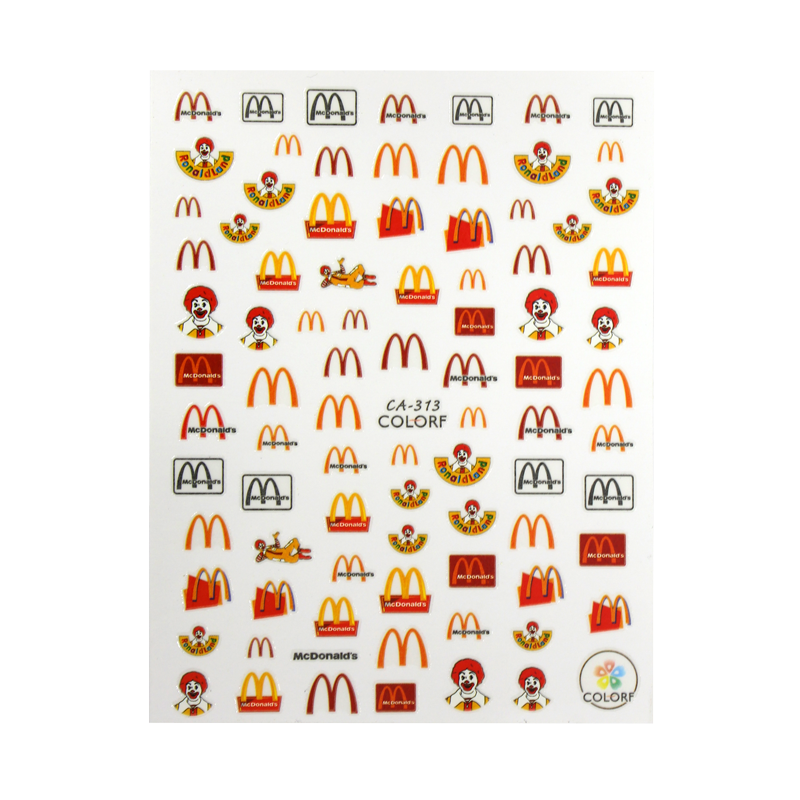 3D Nail Sticker McDonald CA-313