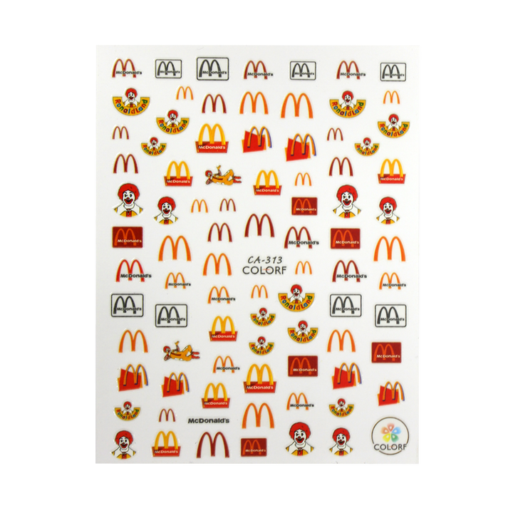 3D Nail Sticker McDonald CA-313