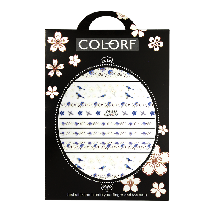 3D Nail Sticker Birds and Flowers CA-387