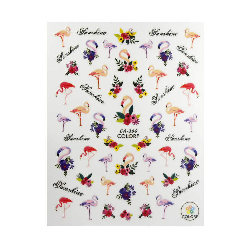 Décalques 3-D modèle Flamant Rose CA-396