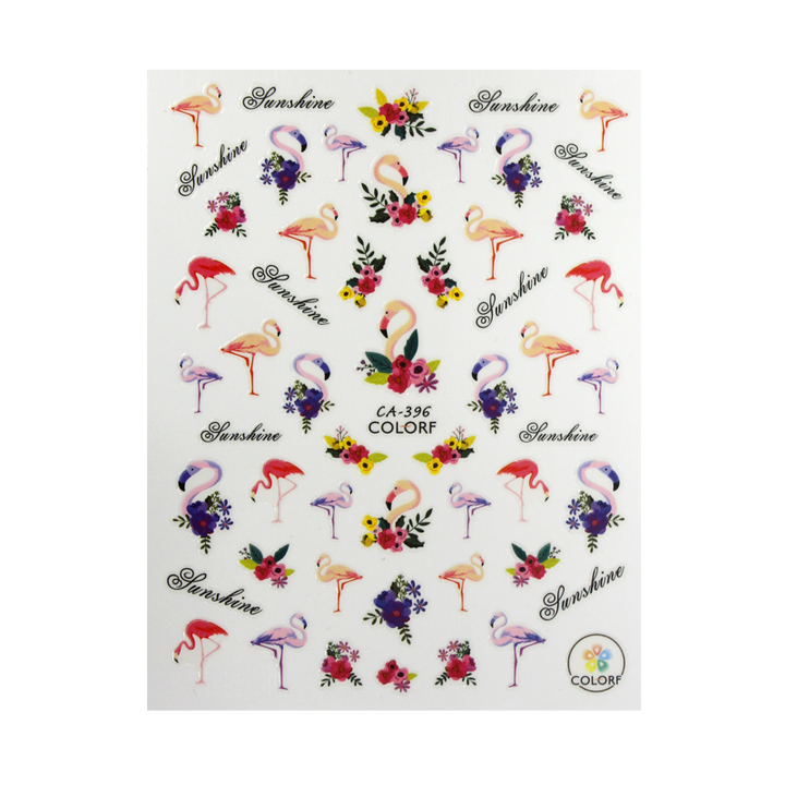 Décalques 3-D modèle Flamant Rose CA-396