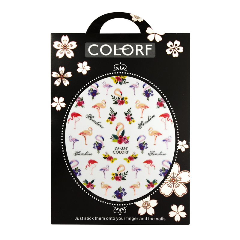Décalques  Flamant Rose CA-396 sticker ongles