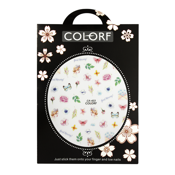 3D Nail Sticker Butterfly and Flower CA-423
