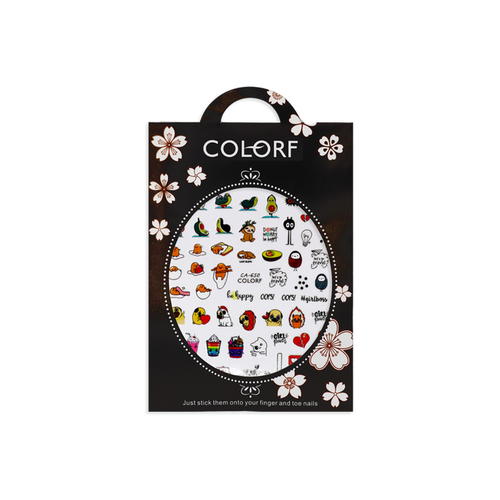 3D Nail Sticker Avocado &amp; Pug CA-650