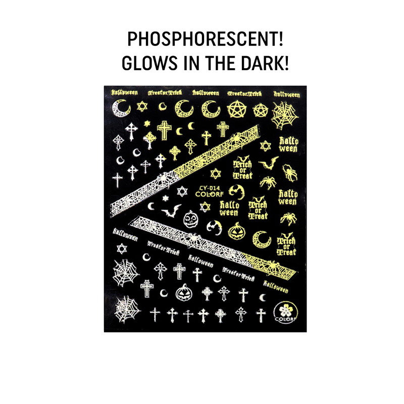 3D Nail Sticker Halloween Glow in the Dark CY-014