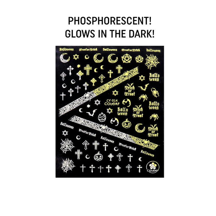 3D Nail Sticker Halloween Glow in the Dark CY-014