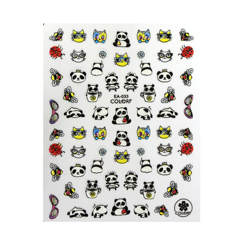 Décalque ongles Panda Chat EA-033