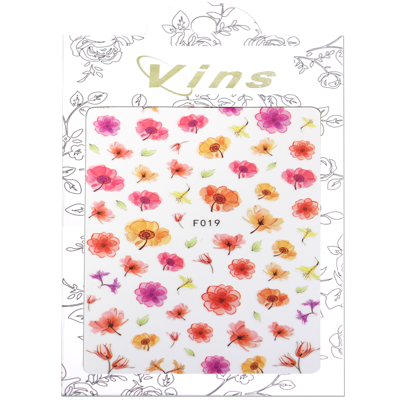 Décalques 3-D modèle Fleur F019