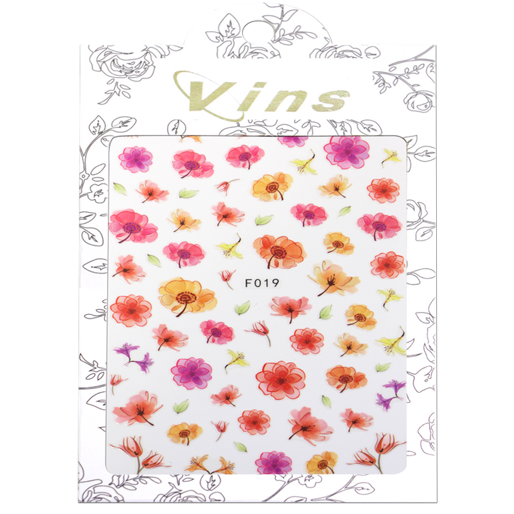 Décalques 3-D modèle Fleur F019