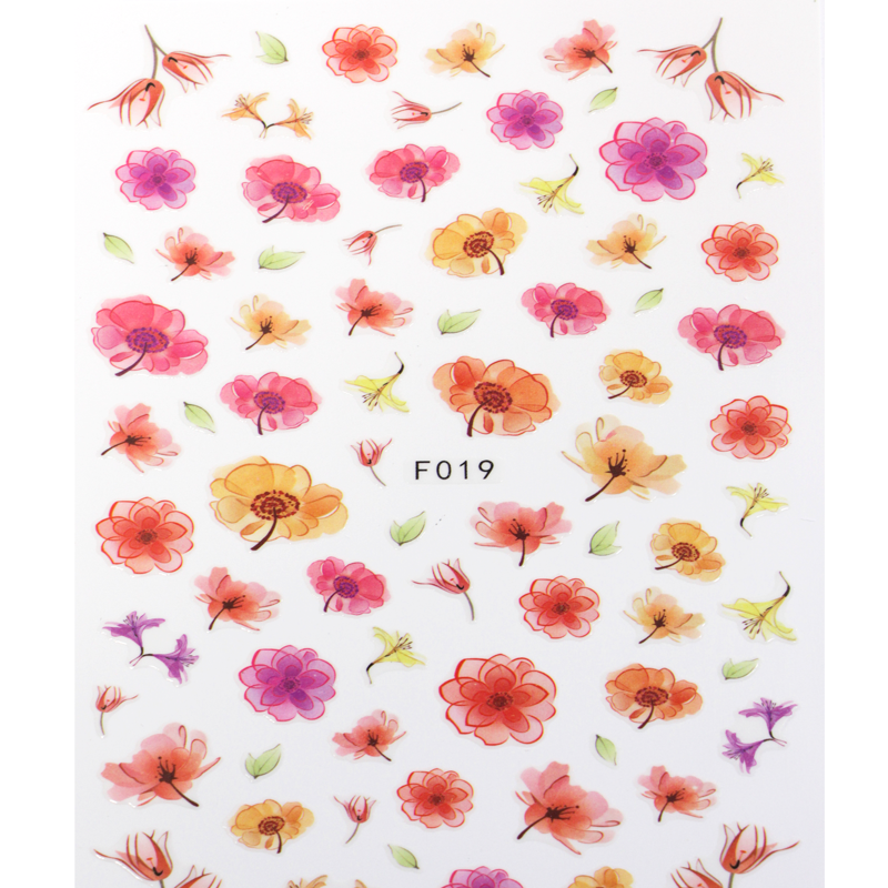 Décalques 3-D modèle Fleur F019