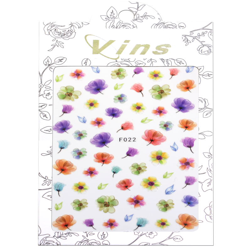 Décalques 3-D modèle Fleur F022