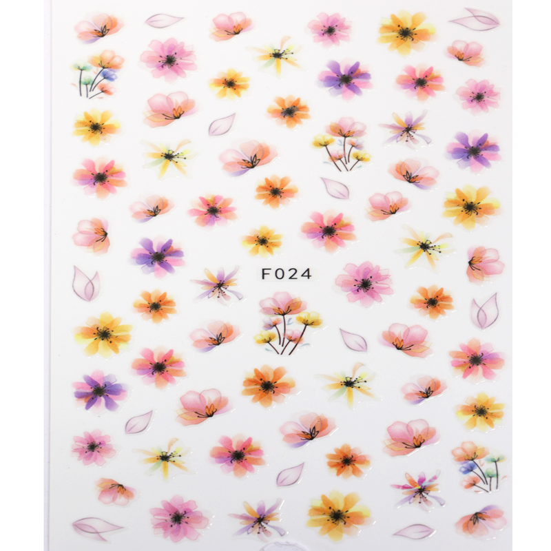 Décalques 3-D modèle Fleur F024