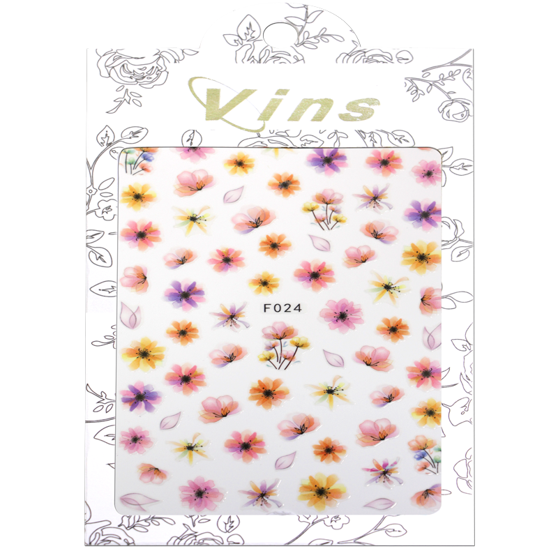 Décalques 3-D modèle Fleur F024