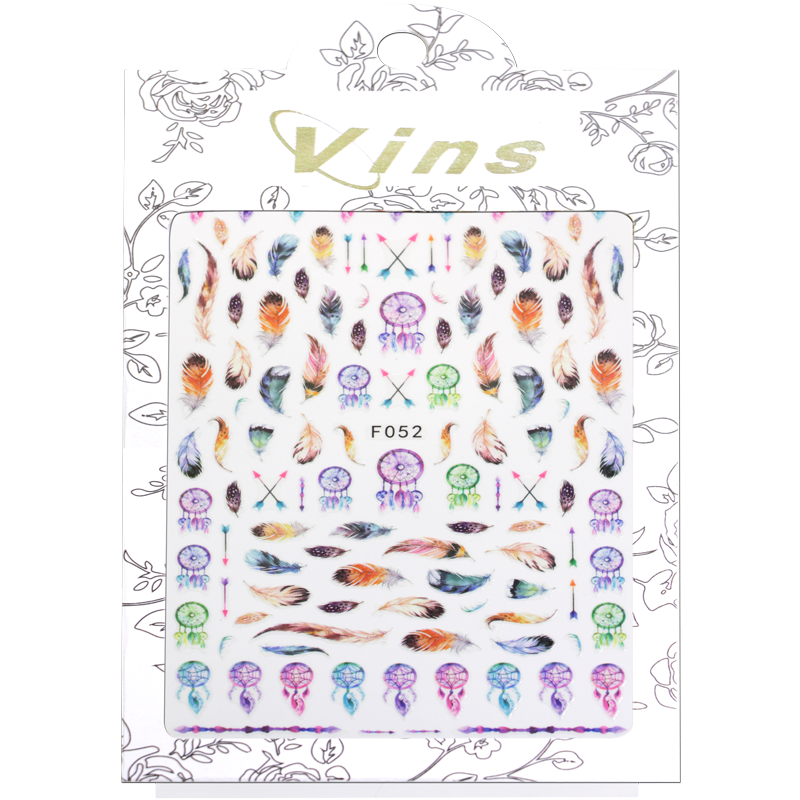3D Nail Sticker Feather & Dreamcatcher F052