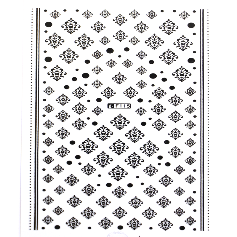 Décalques 3-D modèle Tribal F115 Noir