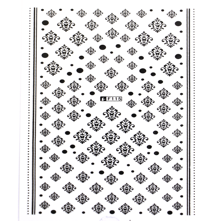 Décalques 3-D modèle Tribal F115 Noir