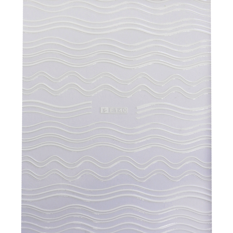 3D Nail Sticker Line &amp; Wave Pattern F140 White