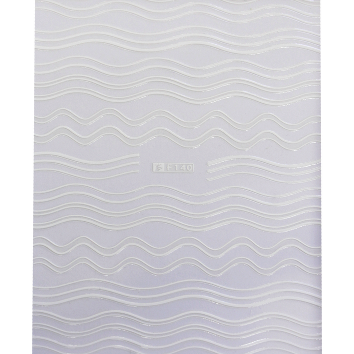 3D Nail Sticker Line &amp; Wave Pattern F140 White