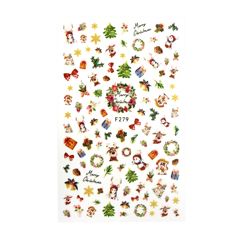 3D Nail Sticker Christmas F279