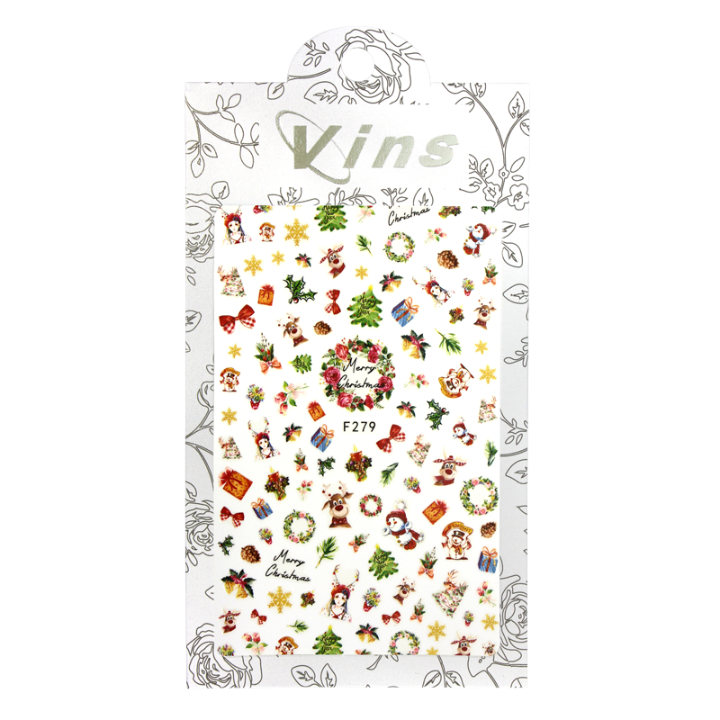 3D Nail Sticker Christmas F279