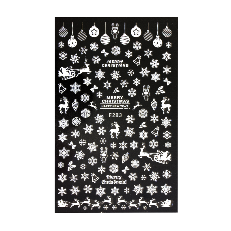 3D Nail Sticker Christmas Deers and Snowflakes F283