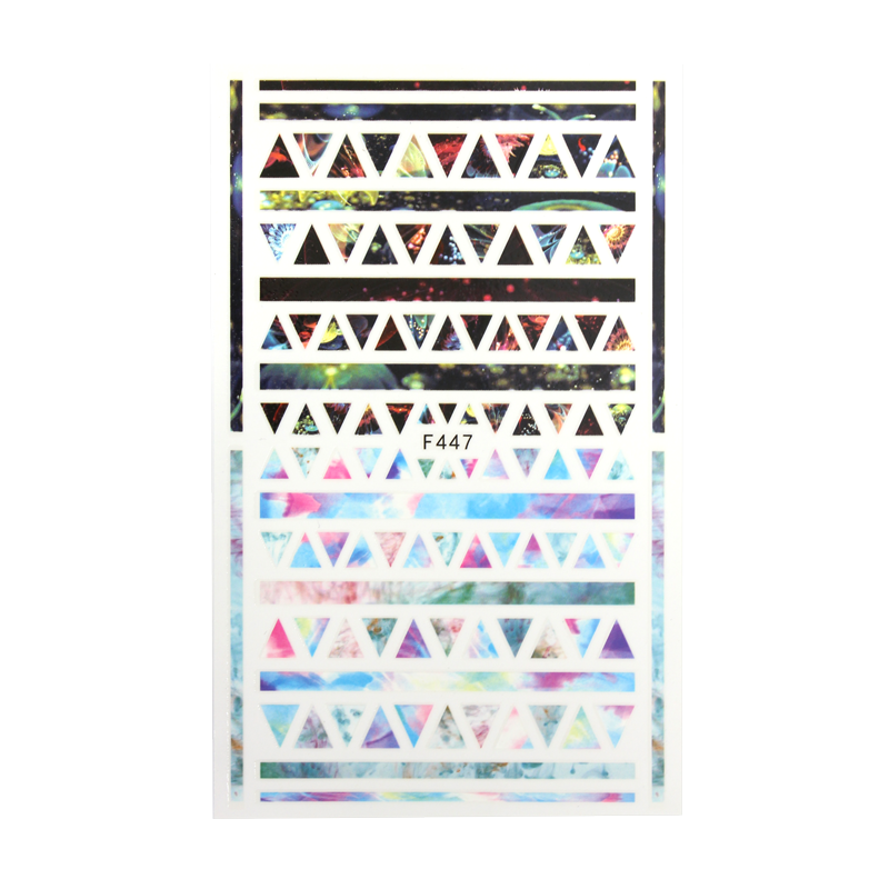 3D Nail Sticker Triangles & Rectangles F447