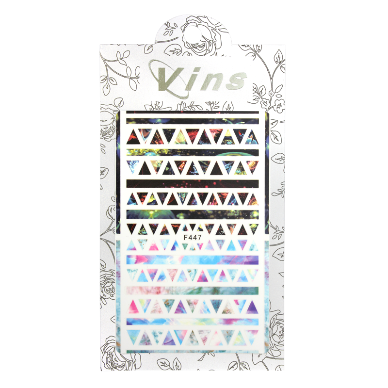 3D Nail Sticker Triangles &amp; Rectangles F447