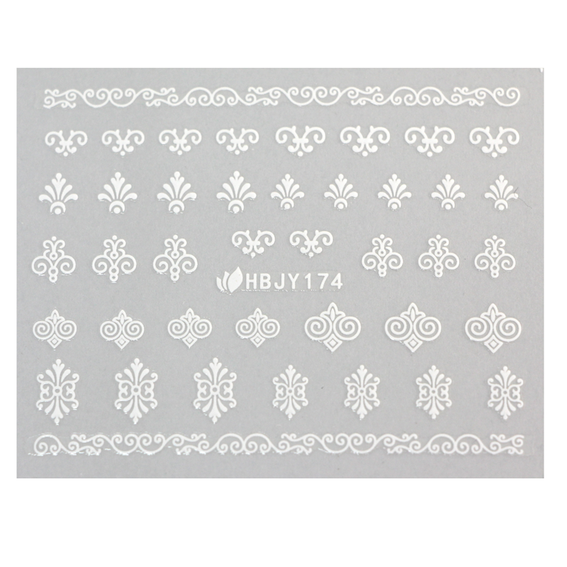 Décalques 3-D modèle motifs tribal blanc