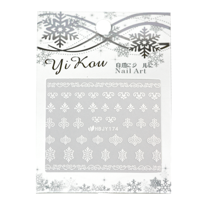 Décalques 3-D modèle motifs tribal  blanc