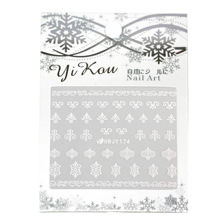 Décalques 3-D modèle motifs tribal  blanc